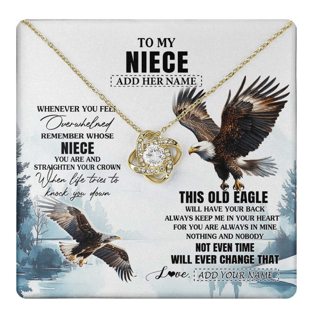 Personalized To My Niece Gifts Necklace From Aunt Uncle Whenever Eagle Unique Birthday Gifts For Niece Christmas Jewelry Custom Keepsake Gift Box Message Card