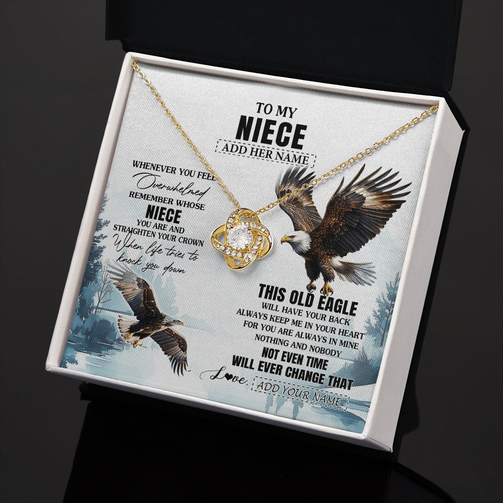 Personalized To My Niece Gifts Necklace From Aunt Uncle Whenever Eagle Unique Birthday Gifts For Niece Christmas Jewelry Custom Keepsake Gift Box Message Card