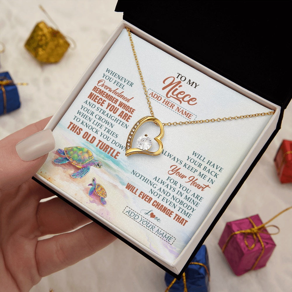 Personalized To My Niece Gifts Necklace From Aunt Uncle Whenever Turtle Unique Birthday Gifts For Niece Graduation Christmas Customized Gift Box Message Card