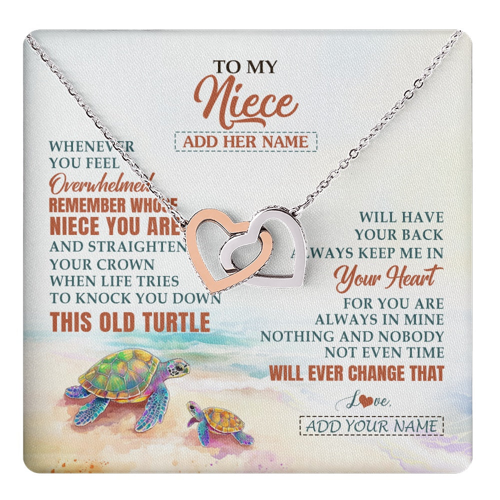 Personalized To My Niece Gifts Necklace From Aunt Uncle Whenever Turtle Unique Birthday Gifts For Niece Graduation Christmas Customized Gift Box Message Card