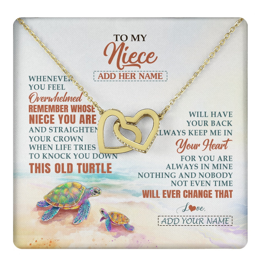Personalized To My Niece Gifts Necklace From Aunt Uncle Whenever Turtle Unique Birthday Gifts For Niece Graduation Christmas Customized Gift Box Message Card