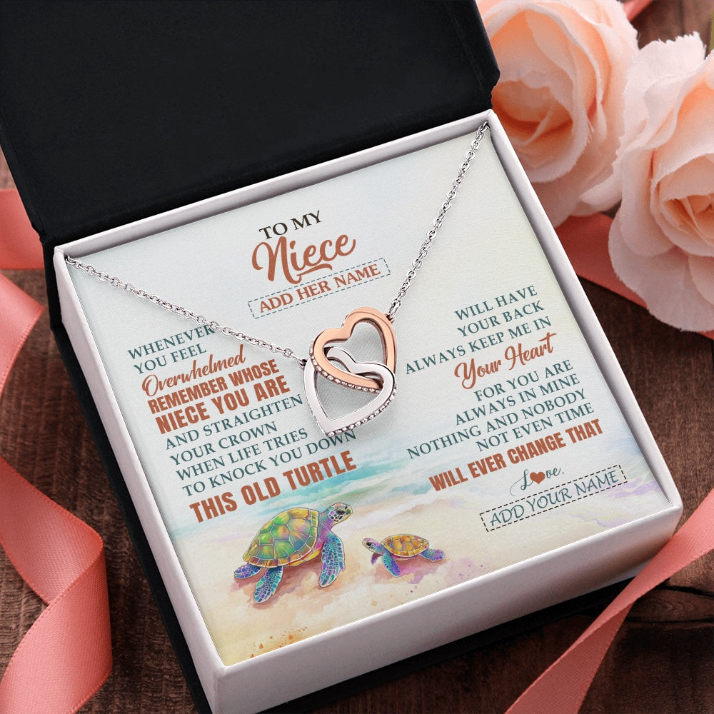 Personalized To My Niece Gifts Necklace From Aunt Uncle Whenever Turtle Unique Birthday Gifts For Niece Graduation Christmas Customized Gift Box Message Card
