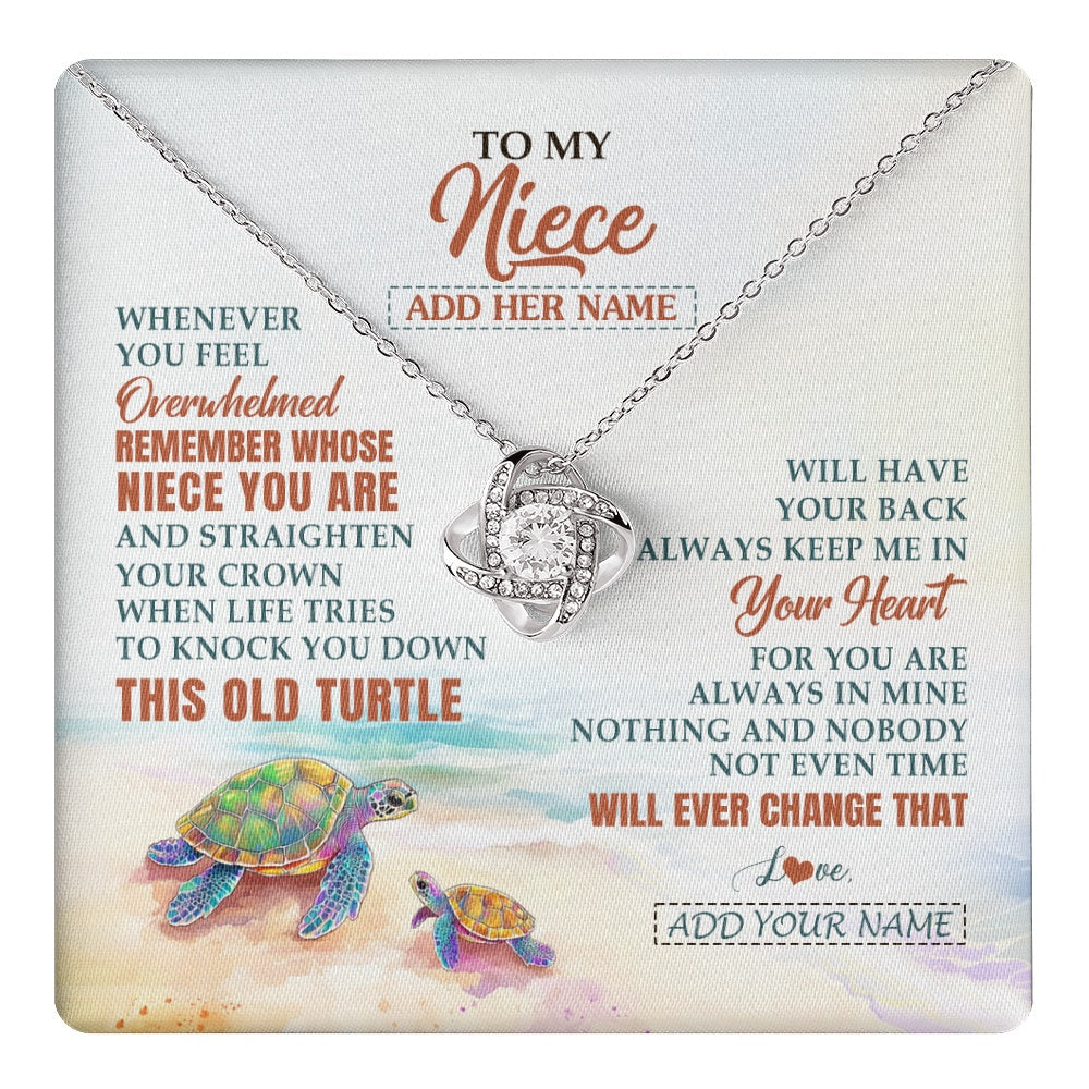 Personalized To My Niece Gifts Necklace From Aunt Uncle Whenever Turtle Unique Birthday Gifts For Niece Graduation Christmas Customized Gift Box Message Card