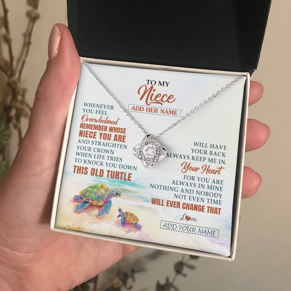 Personalized To My Niece Gifts Necklace From Aunt Uncle Whenever Turtle Unique Birthday Gifts For Niece Graduation Christmas Customized Gift Box Message Card