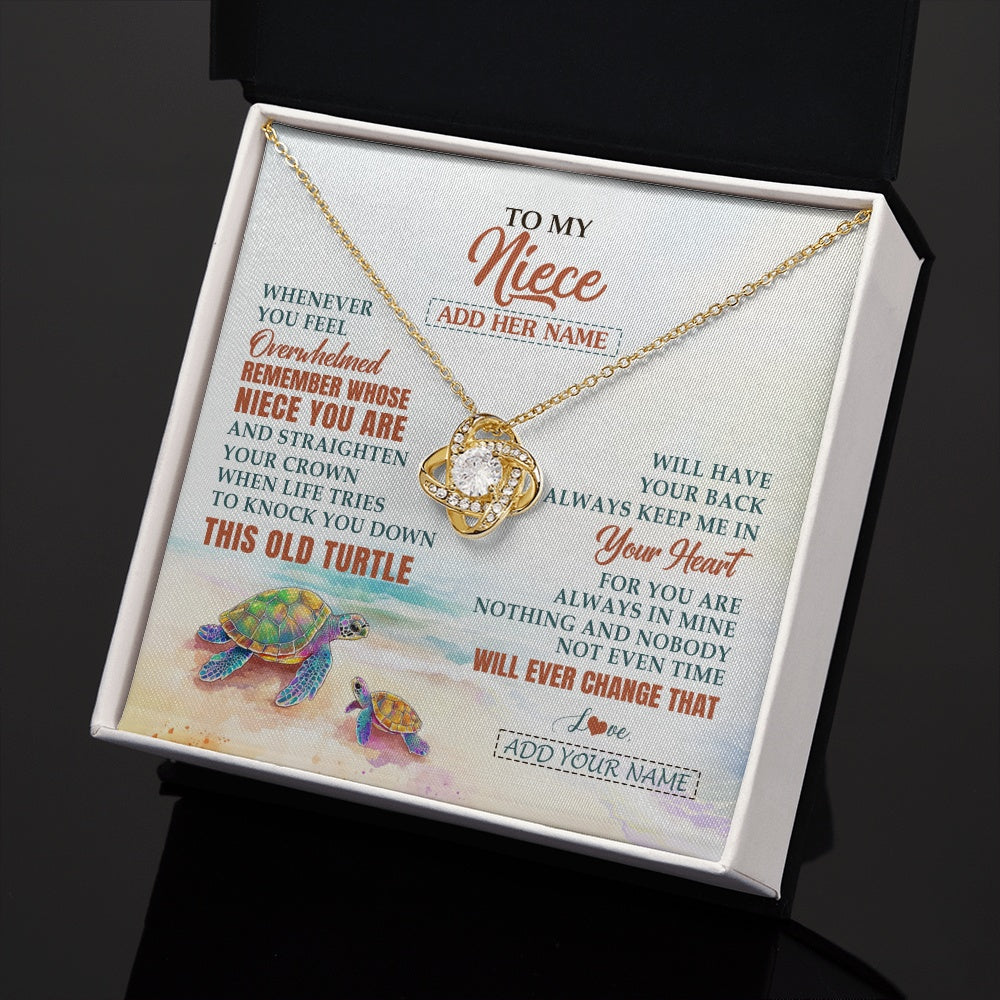Personalized To My Niece Gifts Necklace From Aunt Uncle Whenever Turtle Unique Birthday Gifts For Niece Graduation Christmas Customized Gift Box Message Card