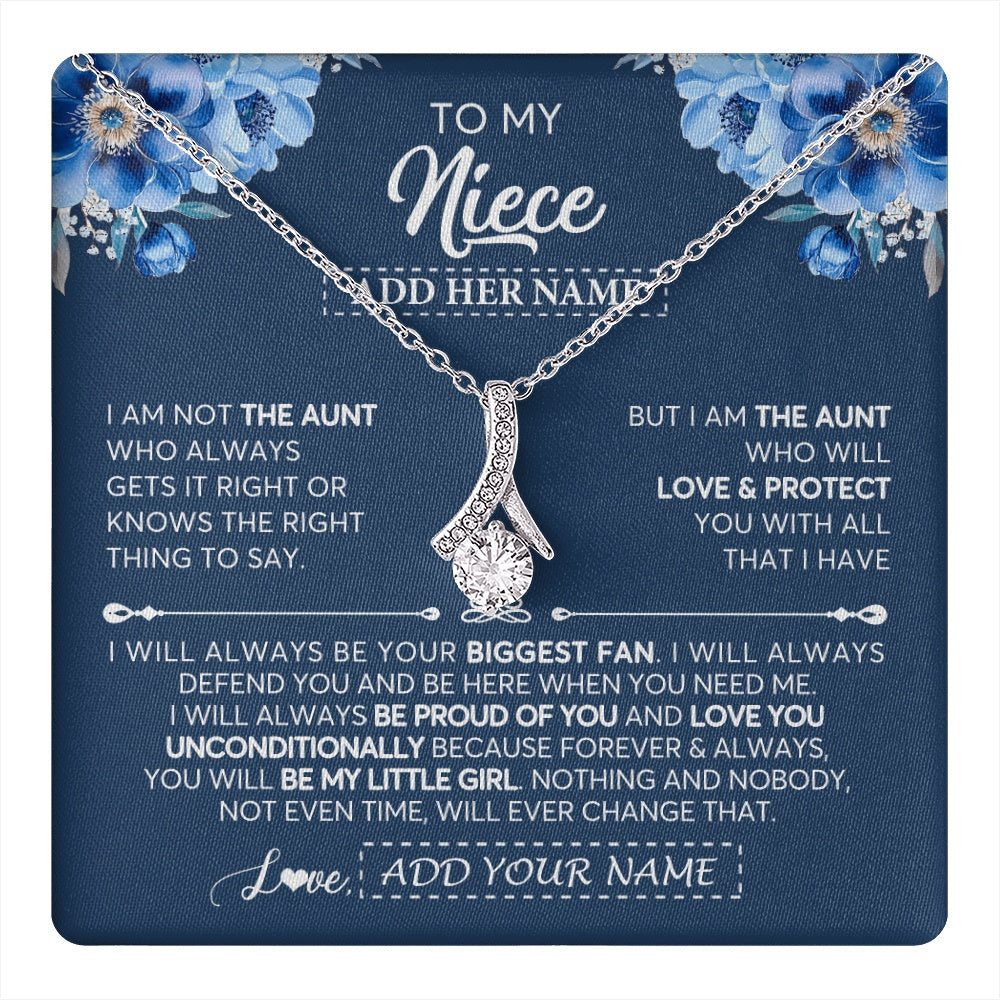 Personalized To My Niece Necklace From Aunt Proud Of You Birthday Gifts For Niece Jewelry Gifts Graduation Christmas Customized Gift Box Message Card