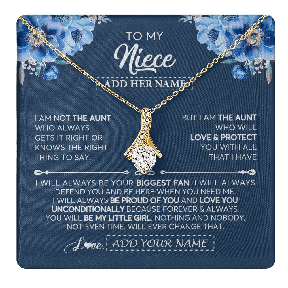 Personalized To My Niece Necklace From Aunt Proud Of You Birthday Gifts For Niece Jewelry Gifts Graduation Christmas Customized Gift Box Message Card