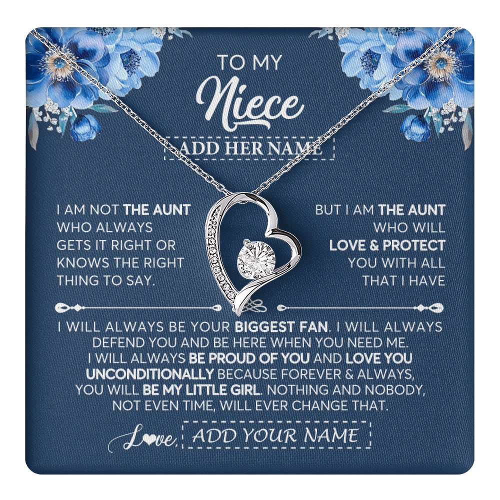 Personalized To My Niece Necklace From Aunt Proud Of You Birthday Gifts For Niece Jewelry Gifts Graduation Christmas Customized Gift Box Message Card