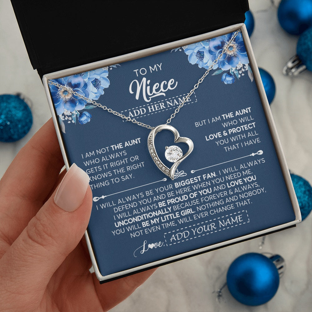 Personalized To My Niece Necklace From Aunt Proud Of You Birthday Gifts For Niece Jewelry Gifts Graduation Christmas Customized Gift Box Message Card
