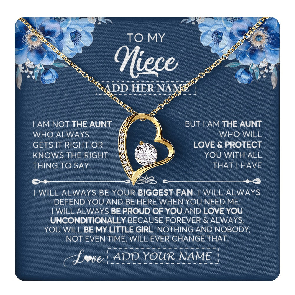 Personalized To My Niece Necklace From Aunt Proud Of You Birthday Gifts For Niece Jewelry Gifts Graduation Christmas Customized Gift Box Message Card