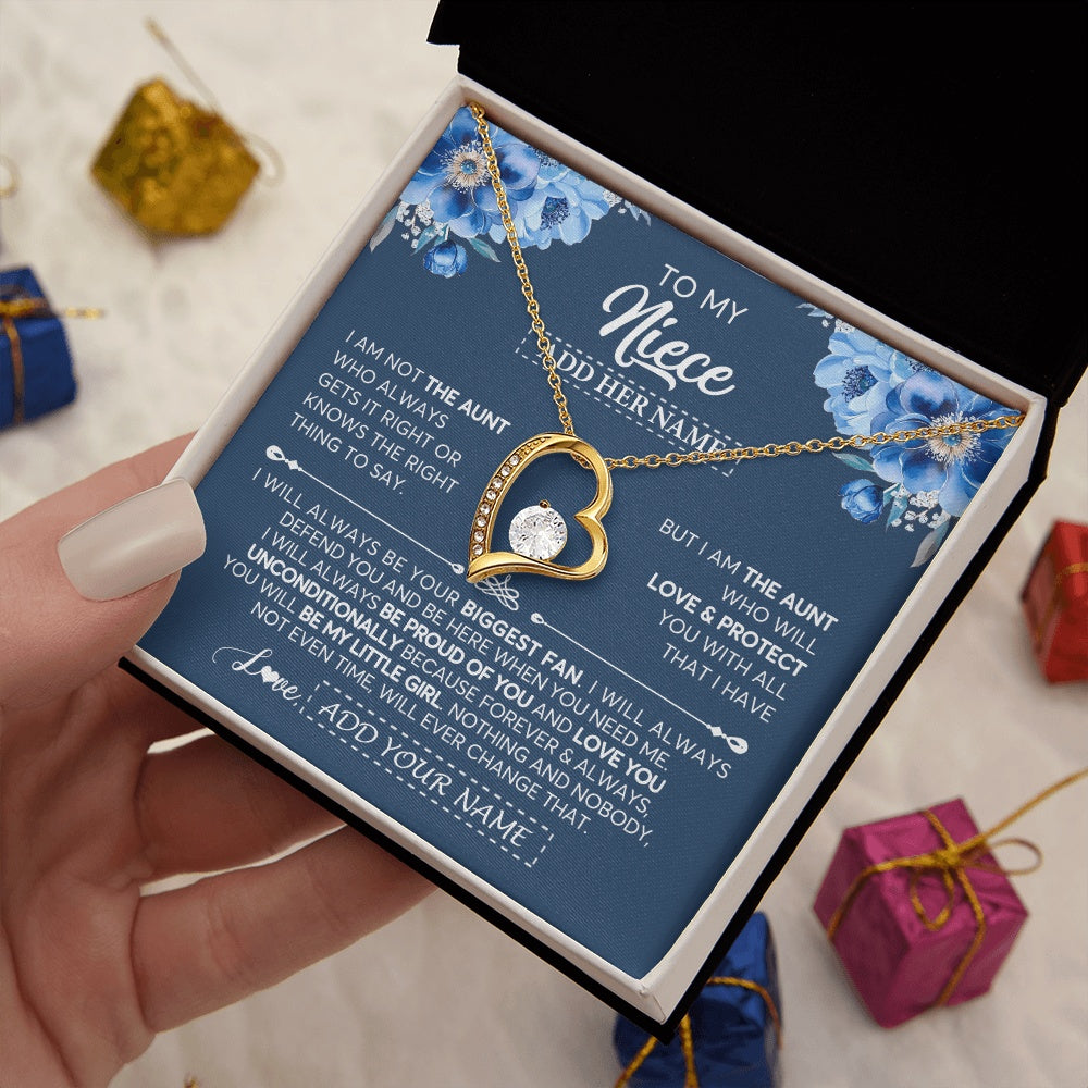 Personalized To My Niece Necklace From Aunt Proud Of You Birthday Gifts For Niece Jewelry Gifts Graduation Christmas Customized Gift Box Message Card