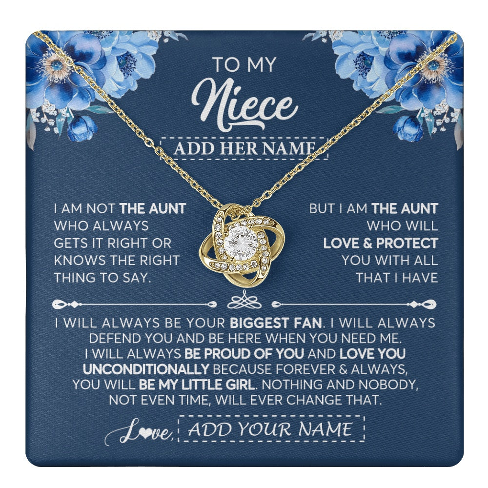 Personalized To My Niece Necklace From Aunt Proud Of You Birthday Gifts For Niece Jewelry Gifts Graduation Christmas Customized Gift Box Message Card