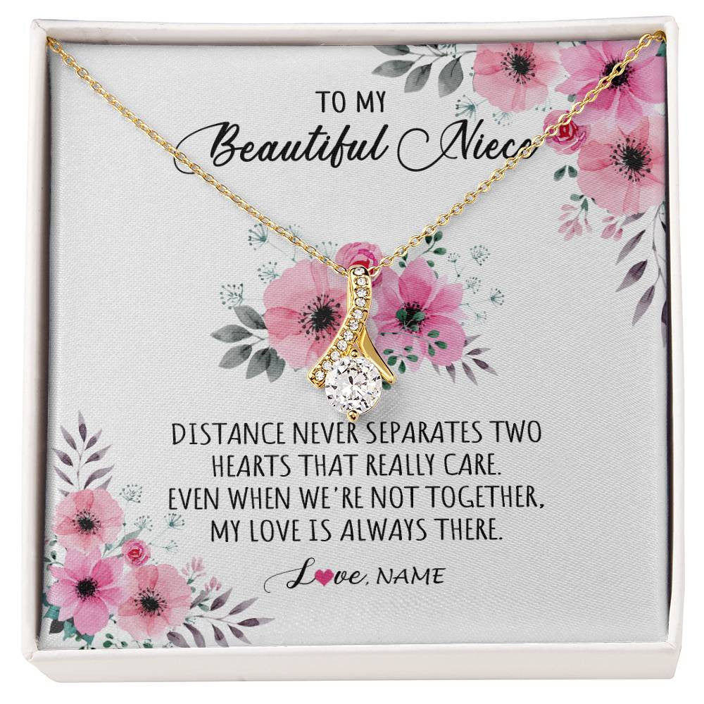 Personalized To My Niece Necklace From Aunt Uncle My Love Is Always There Niece Jewelry Birthday Graduation Christmas Customized Gift Box Message Card