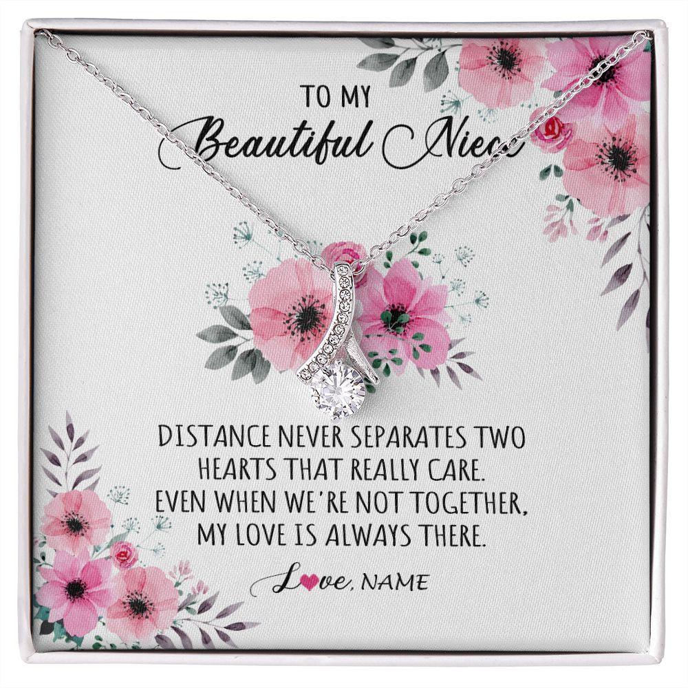 Personalized To My Niece Necklace From Aunt Uncle My Love Is Always There Niece Jewelry Birthday Graduation Christmas Customized Gift Box Message Card