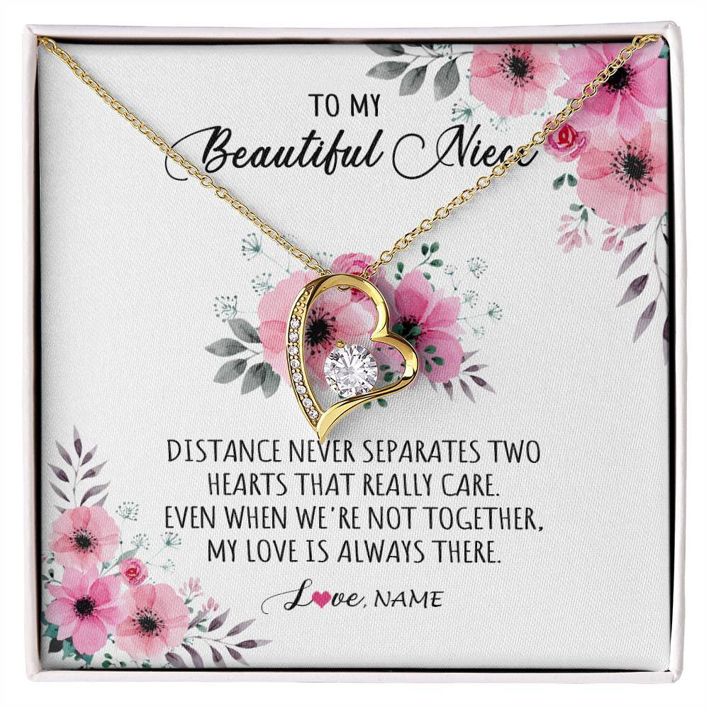 Personalized To My Niece Necklace From Aunt Uncle My Love Is Always There Niece Jewelry Birthday Graduation Christmas Customized Gift Box Message Card