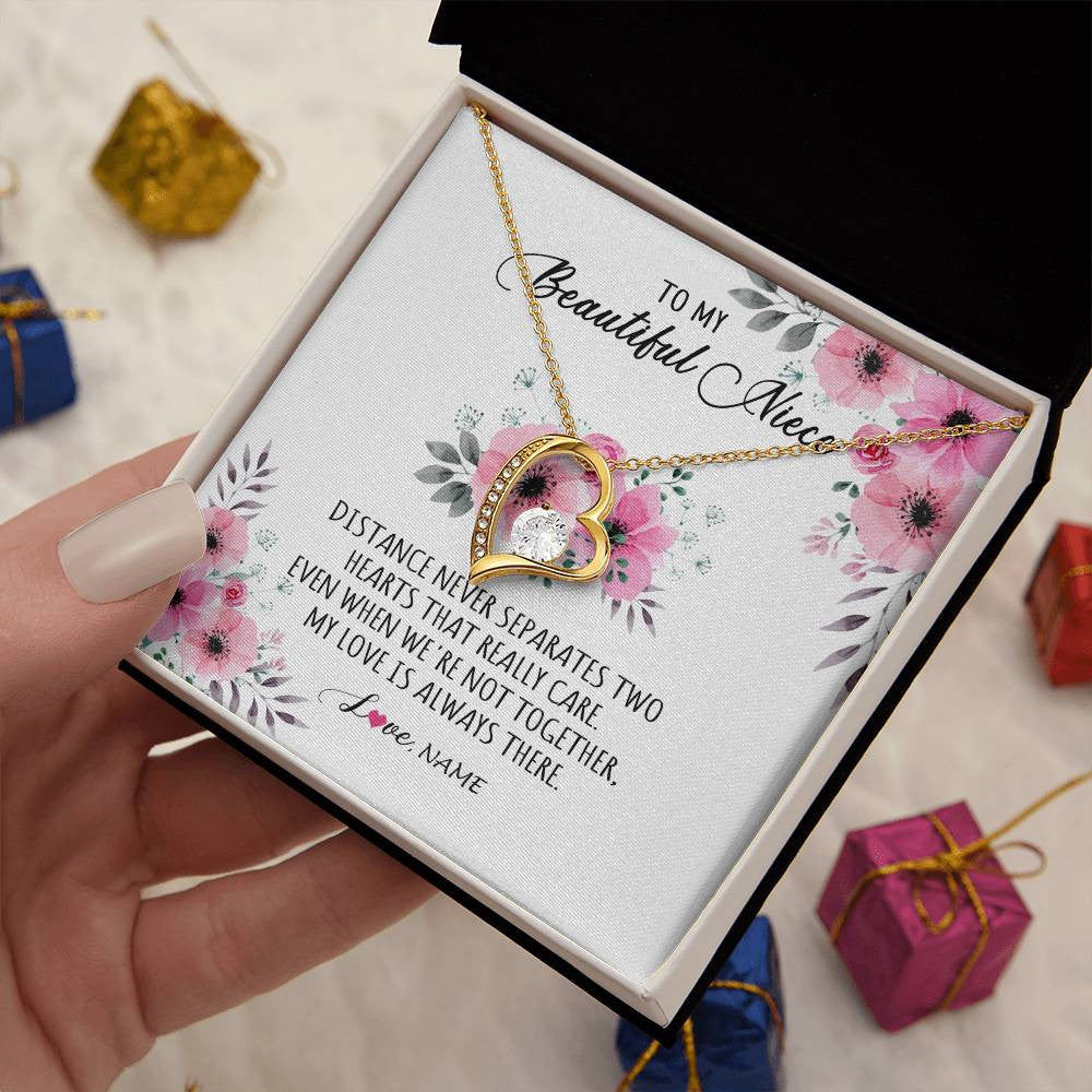 Personalized To My Niece Necklace From Aunt Uncle My Love Is Always There Niece Jewelry Birthday Graduation Christmas Customized Gift Box Message Card