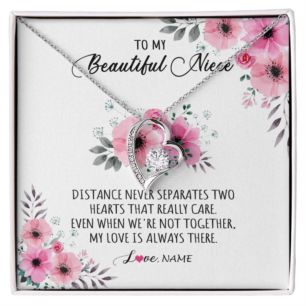 Personalized To My Niece Necklace From Aunt Uncle My Love Is Always There Niece Jewelry Birthday Graduation Christmas Customized Gift Box Message Card