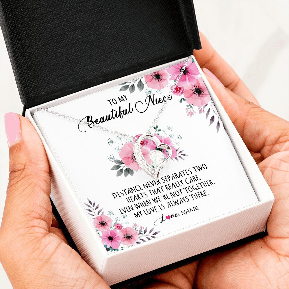 Personalized To My Niece Necklace From Aunt Uncle My Love Is Always There Niece Jewelry Birthday Graduation Christmas Customized Gift Box Message Card