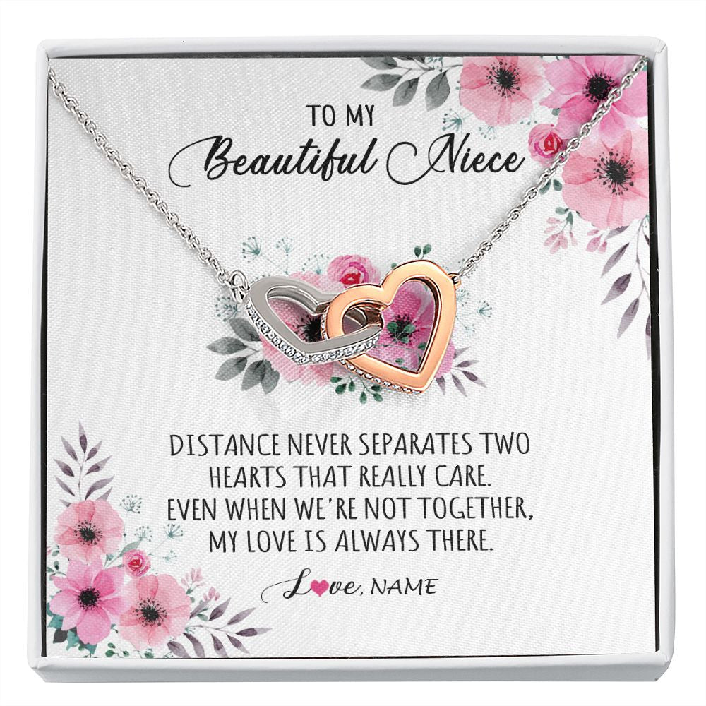 Personalized To My Niece Necklace From Aunt Uncle My Love Is Always There Niece Jewelry Birthday Graduation Christmas Customized Gift Box Message Card