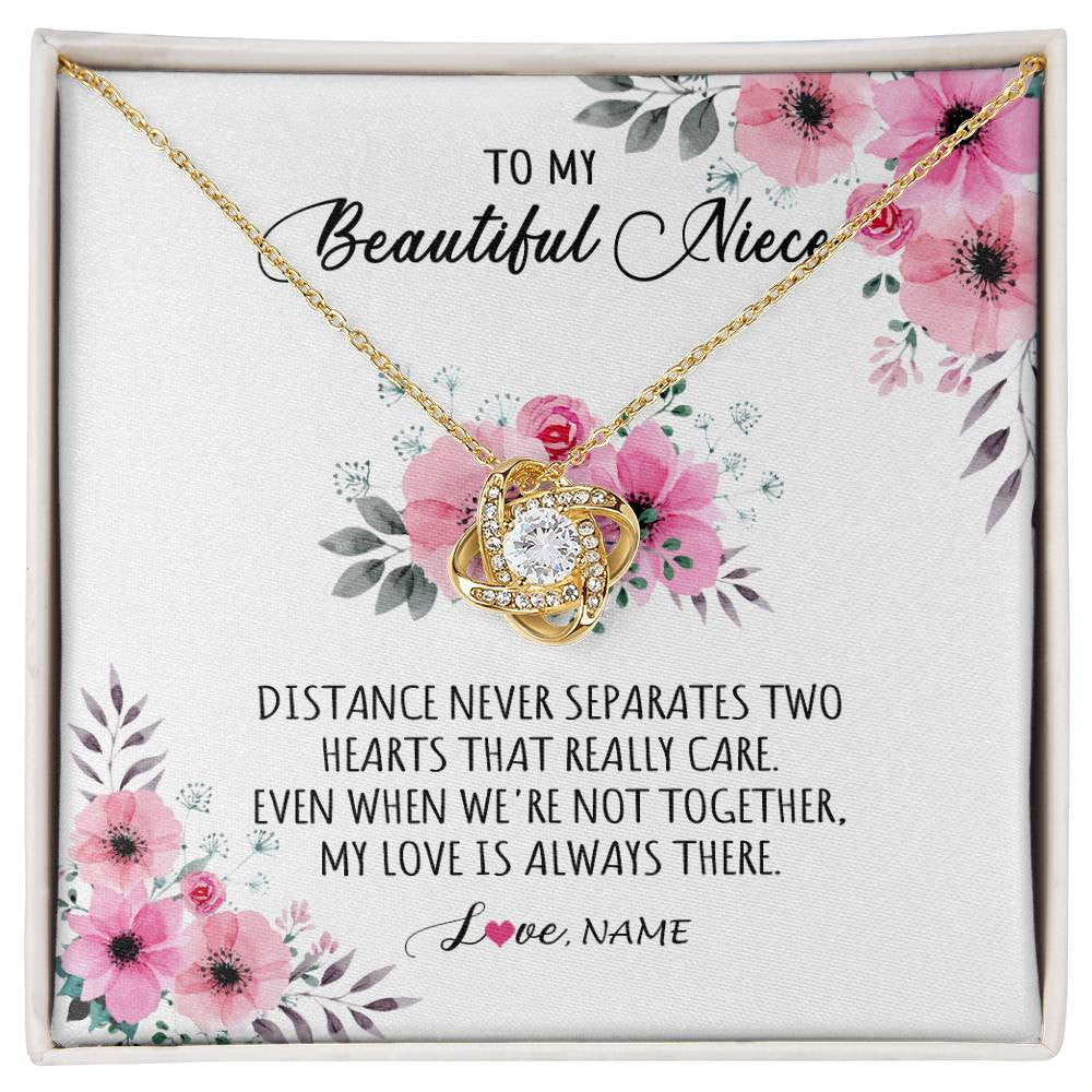 Personalized To My Niece Necklace From Aunt Uncle My Love Is Always There Niece Jewelry Birthday Graduation Christmas Customized Gift Box Message Card