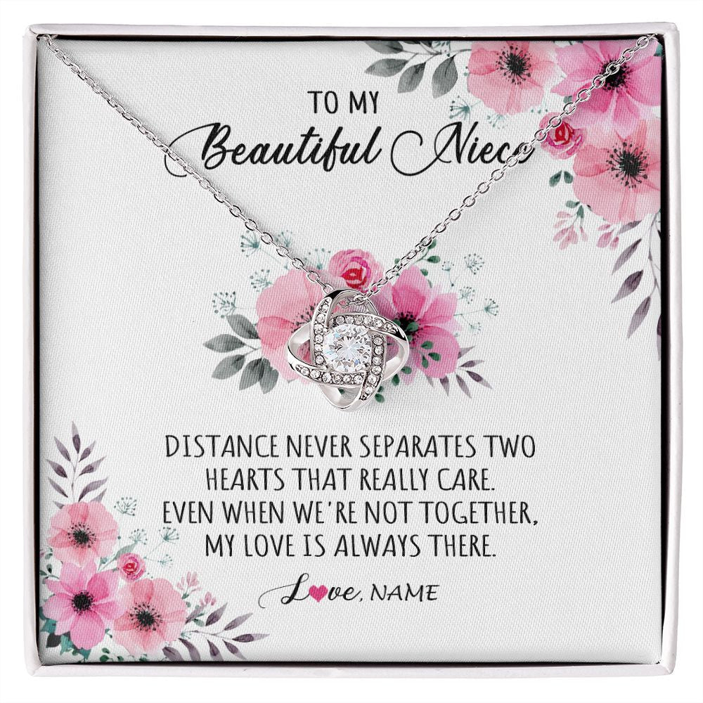 Personalized To My Niece Necklace From Aunt Uncle My Love Is Always There Niece Jewelry Birthday Graduation Christmas Customized Gift Box Message Card