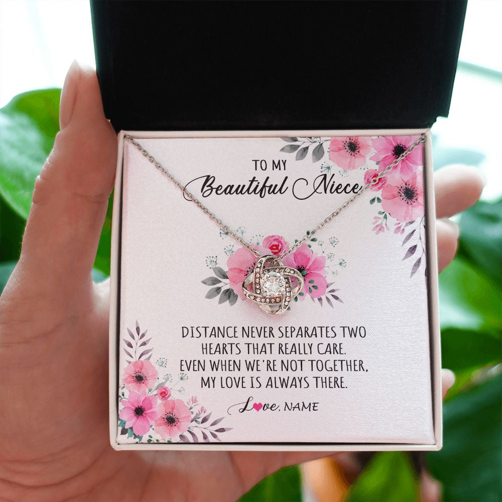 Personalized To My Niece Necklace From Aunt Uncle My Love Is Always There Niece Jewelry Birthday Graduation Christmas Customized Gift Box Message Card