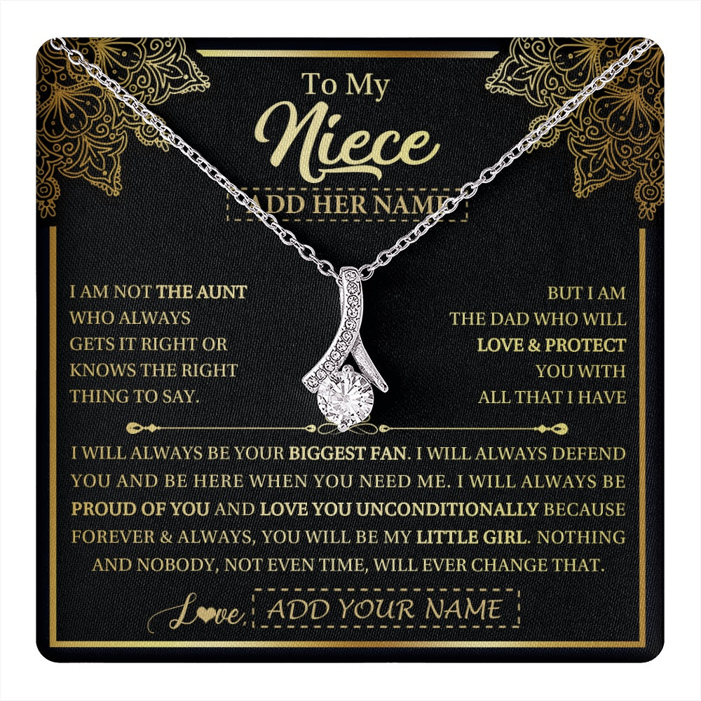 Personalized To My Niece Necklace From Aunt Your Biggest Fan Birthday Gifts For Niece Gifts Graduation Christmas Jewelry Customized Gift Box Message Card