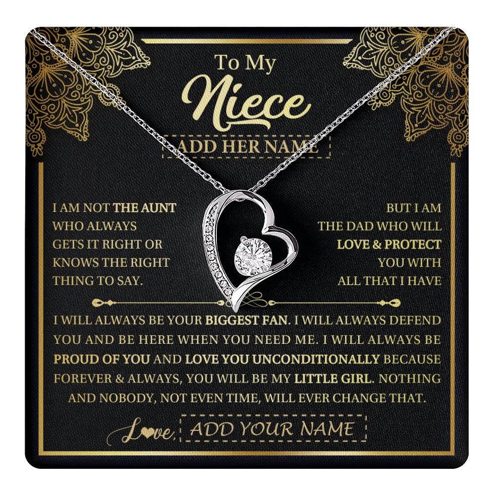 Personalized To My Niece Necklace From Aunt Your Biggest Fan Birthday Gifts For Niece Gifts Graduation Christmas Jewelry Customized Gift Box Message Card