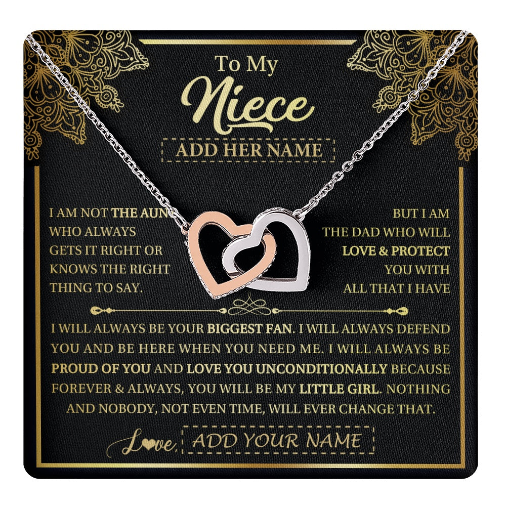 Personalized To My Niece Necklace From Aunt Your Biggest Fan Birthday Gifts For Niece Gifts Graduation Christmas Jewelry Customized Gift Box Message Card