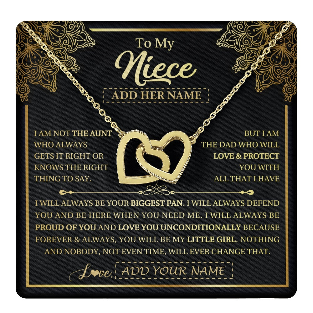 Personalized To My Niece Necklace From Aunt Your Biggest Fan Birthday Gifts For Niece Gifts Graduation Christmas Jewelry Customized Gift Box Message Card