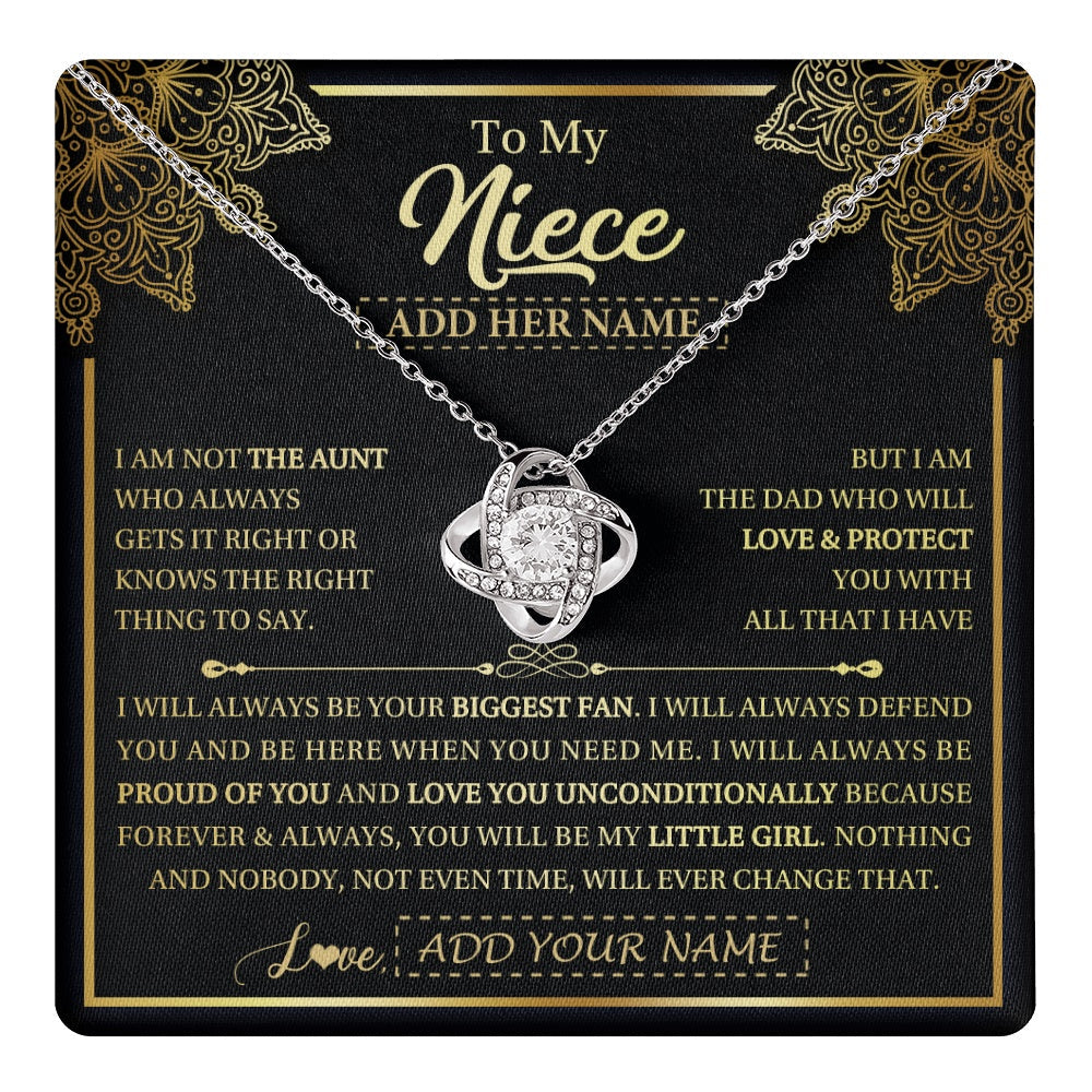 Personalized To My Niece Necklace From Aunt Your Biggest Fan Birthday Gifts For Niece Gifts Graduation Christmas Jewelry Customized Gift Box Message Card