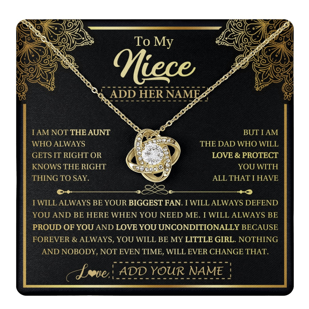 Personalized To My Niece Necklace From Aunt Your Biggest Fan Birthday Gifts For Niece Gifts Graduation Christmas Jewelry Customized Gift Box Message Card