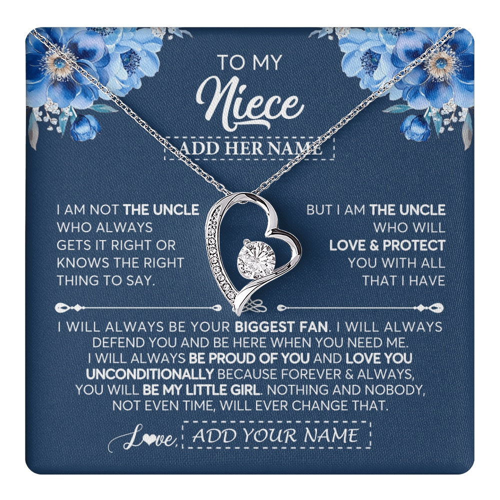 Personalized To My Niece Necklace From Uncle Proud Of You Birthday Gifts For Niece Jewelry Gifts Graduation Christmas Customized Gift Box Message Card