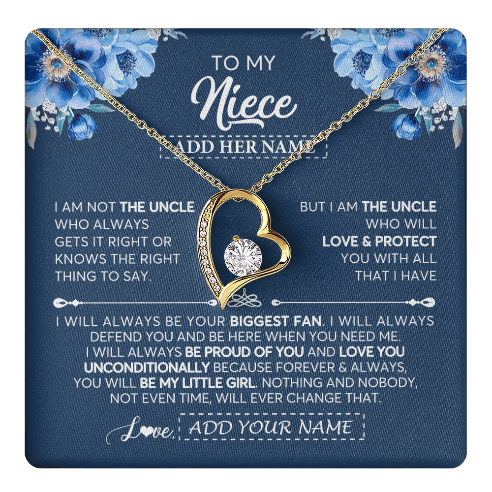 Personalized To My Niece Necklace From Uncle Proud Of You Birthday Gifts For Niece Jewelry Gifts Graduation Christmas Customized Gift Box Message Card