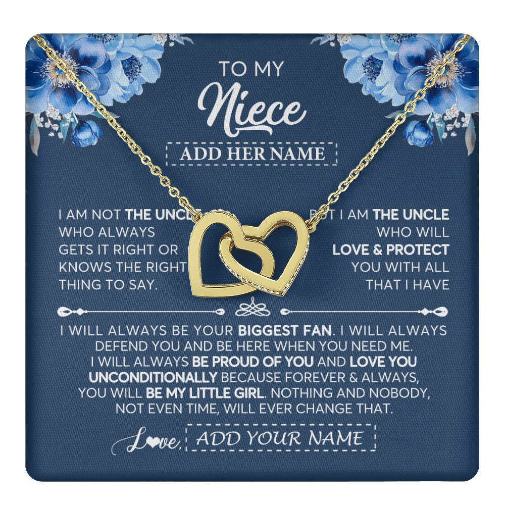 Personalized To My Niece Necklace From Uncle Proud Of You Birthday Gifts For Niece Jewelry Gifts Graduation Christmas Customized Gift Box Message Card