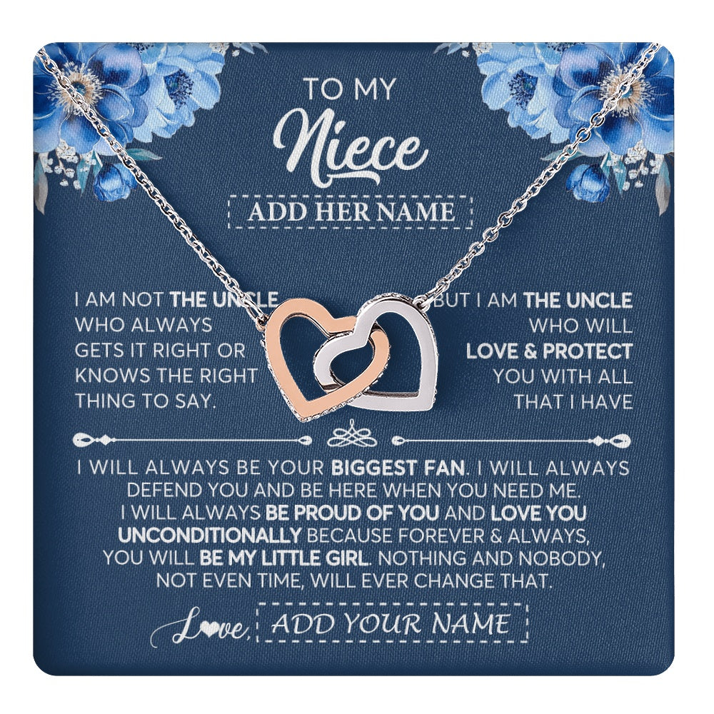 Personalized To My Niece Necklace From Uncle Proud Of You Birthday Gifts For Niece Jewelry Gifts Graduation Christmas Customized Gift Box Message Card