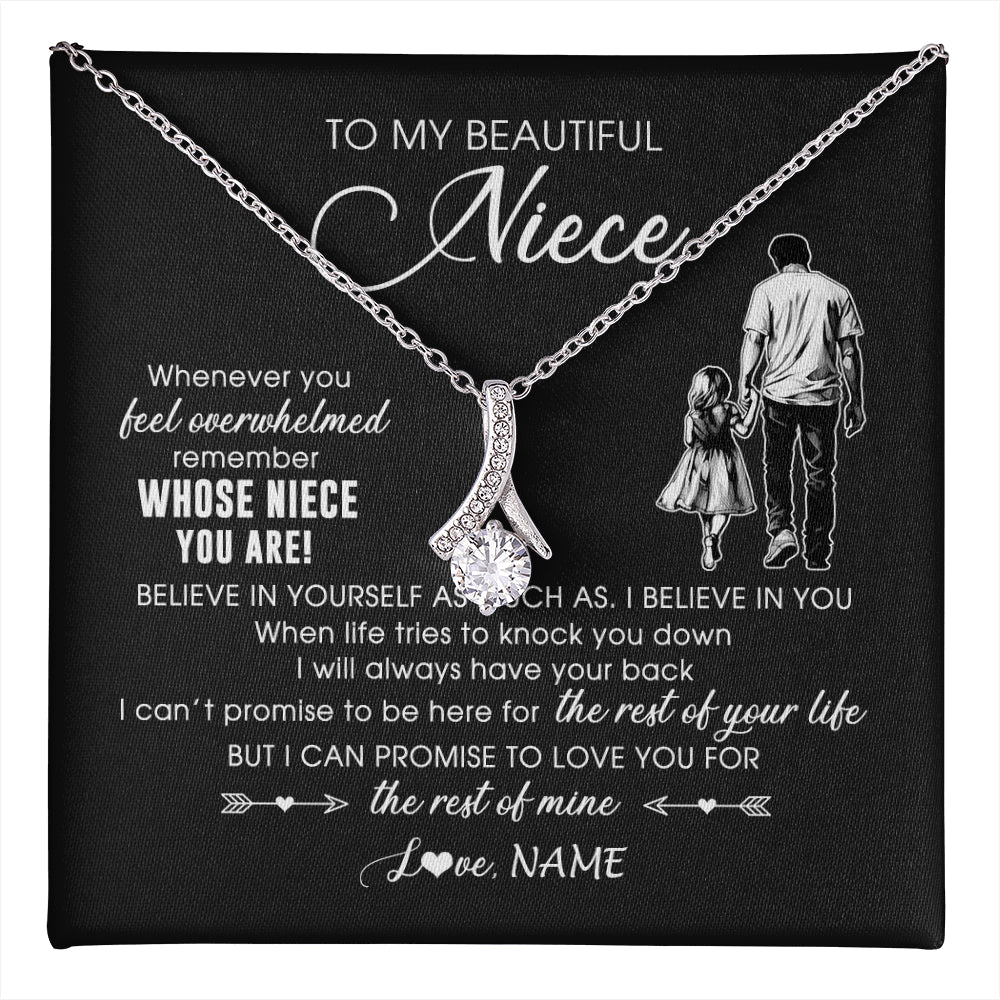 Personalized To My Niece Necklace From Uncle Whenever You Feel Overwhelmed Niece Pendant Jewelry Birthday Christmas Customized Message Card
