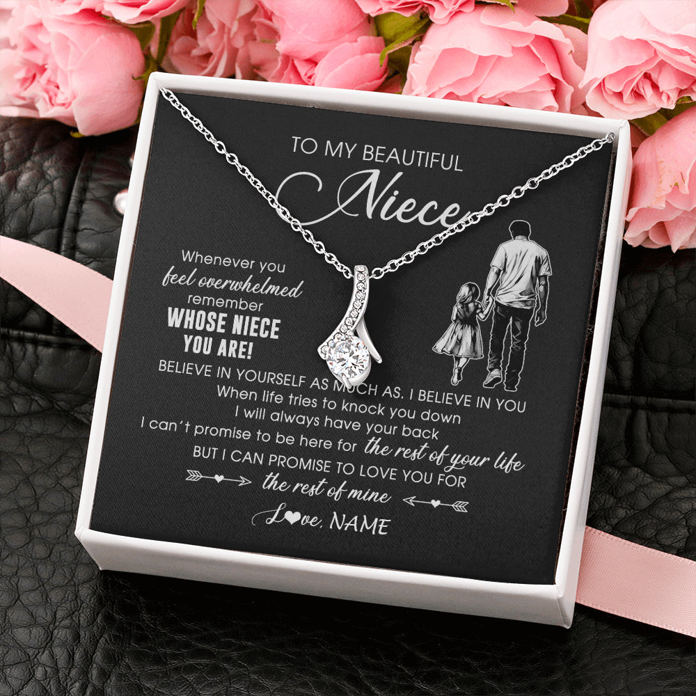 Personalized To My Niece Necklace From Uncle Whenever You Feel Overwhelmed Niece Pendant Jewelry Birthday Christmas Customized Message Card