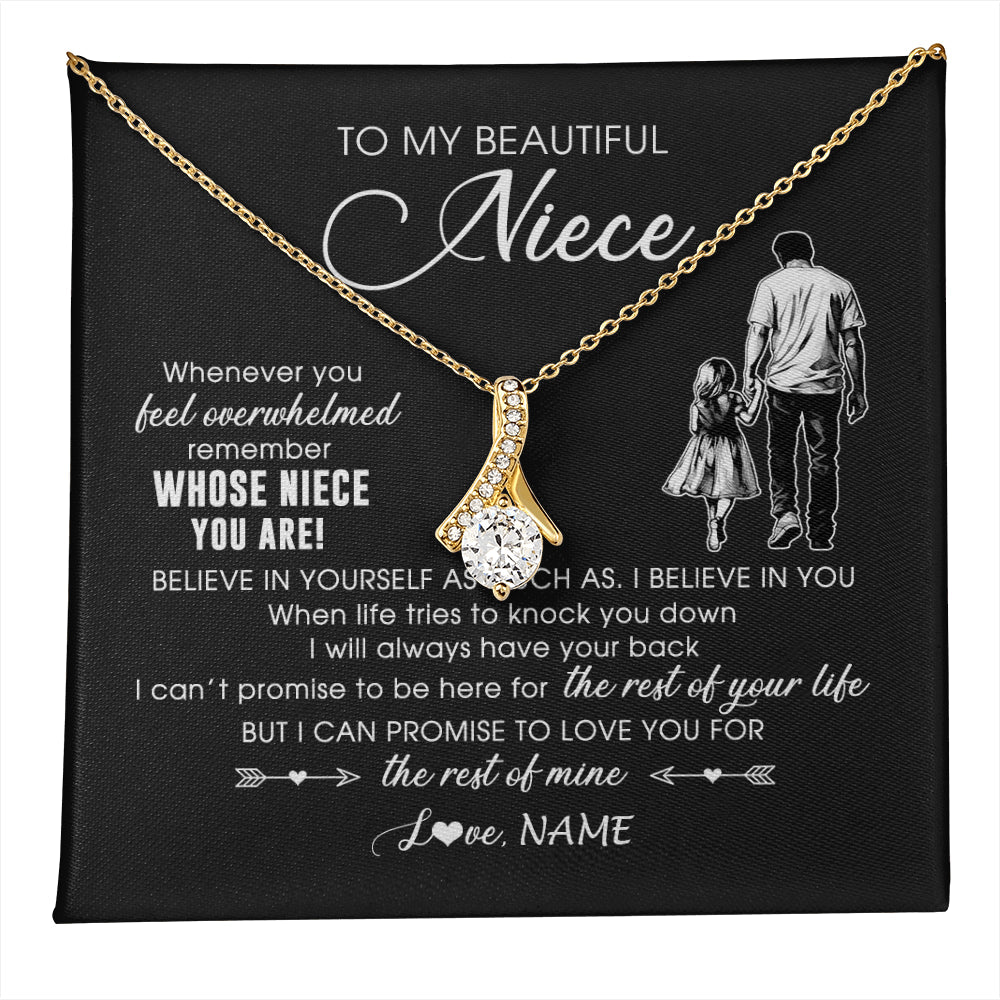Personalized To My Niece Necklace From Uncle Whenever You Feel Overwhelmed Niece Pendant Jewelry Birthday Christmas Customized Message Card