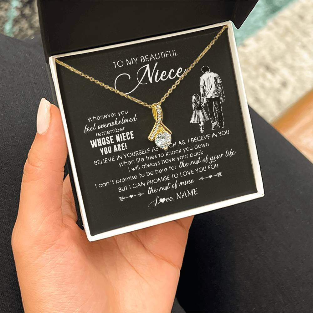 Personalized To My Niece Necklace From Uncle Whenever You Feel Overwhelmed Niece Pendant Jewelry Birthday Christmas Customized Message Card