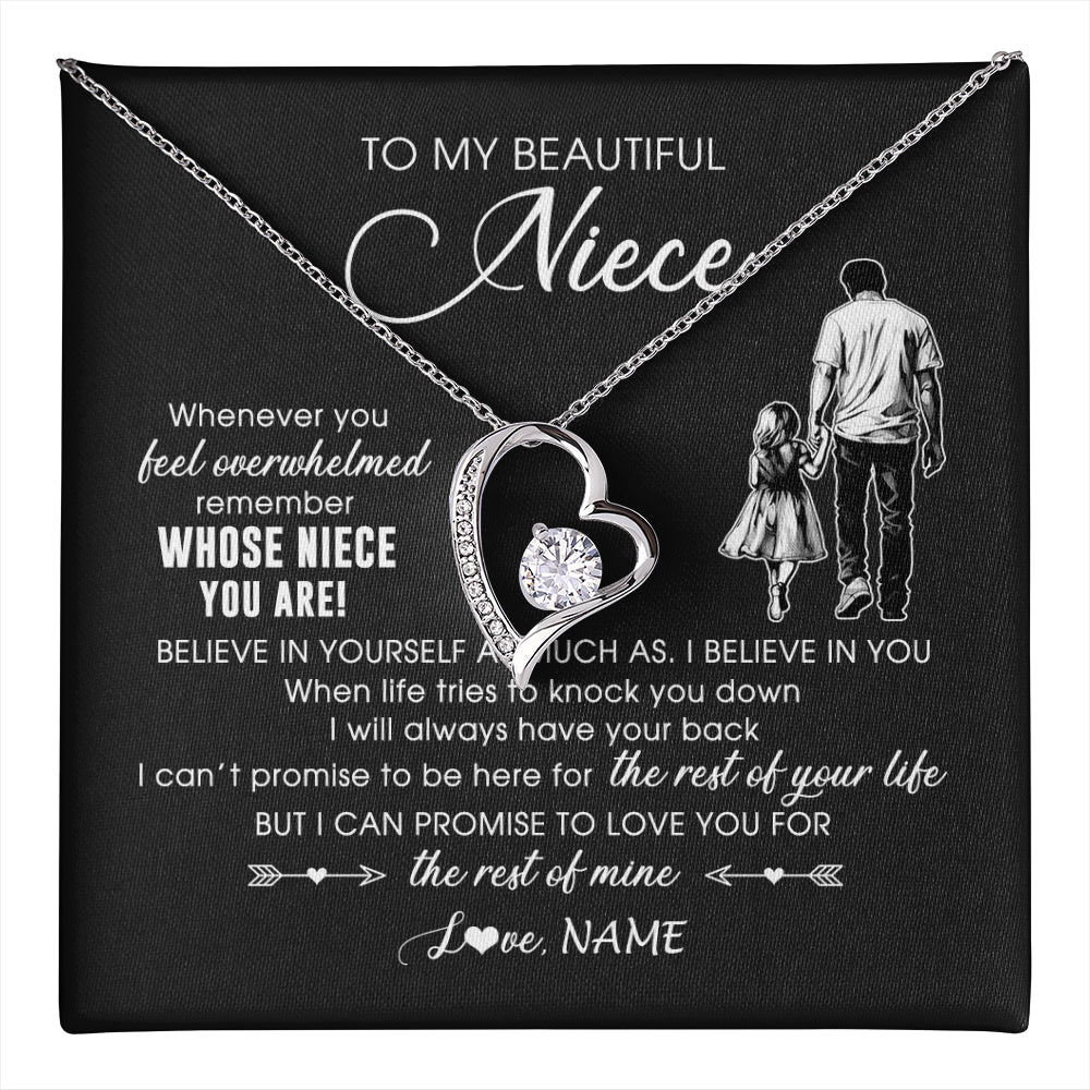 Personalized To My Niece Necklace From Uncle Whenever You Feel Overwhelmed Niece Pendant Jewelry Birthday Christmas Customized Message Card