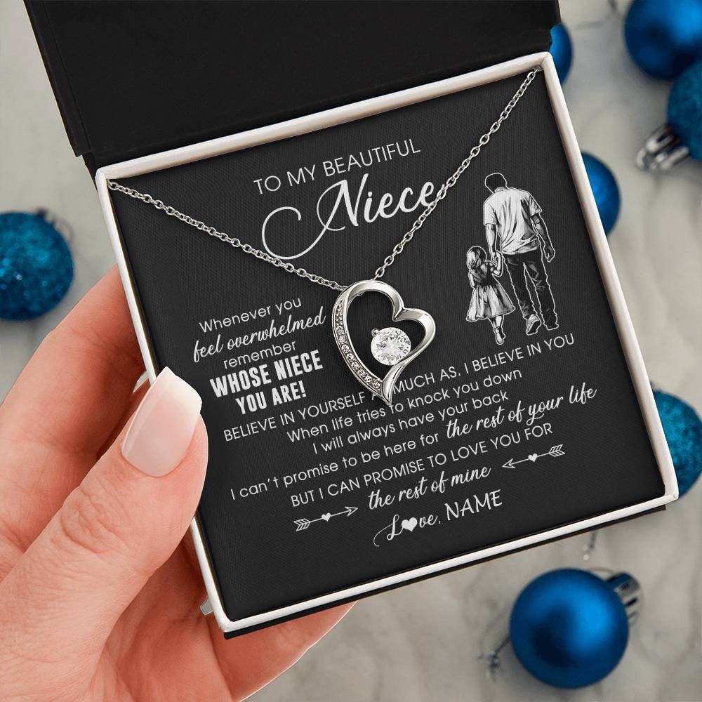 Personalized To My Niece Necklace From Uncle Whenever You Feel Overwhelmed Niece Pendant Jewelry Birthday Christmas Customized Message Card