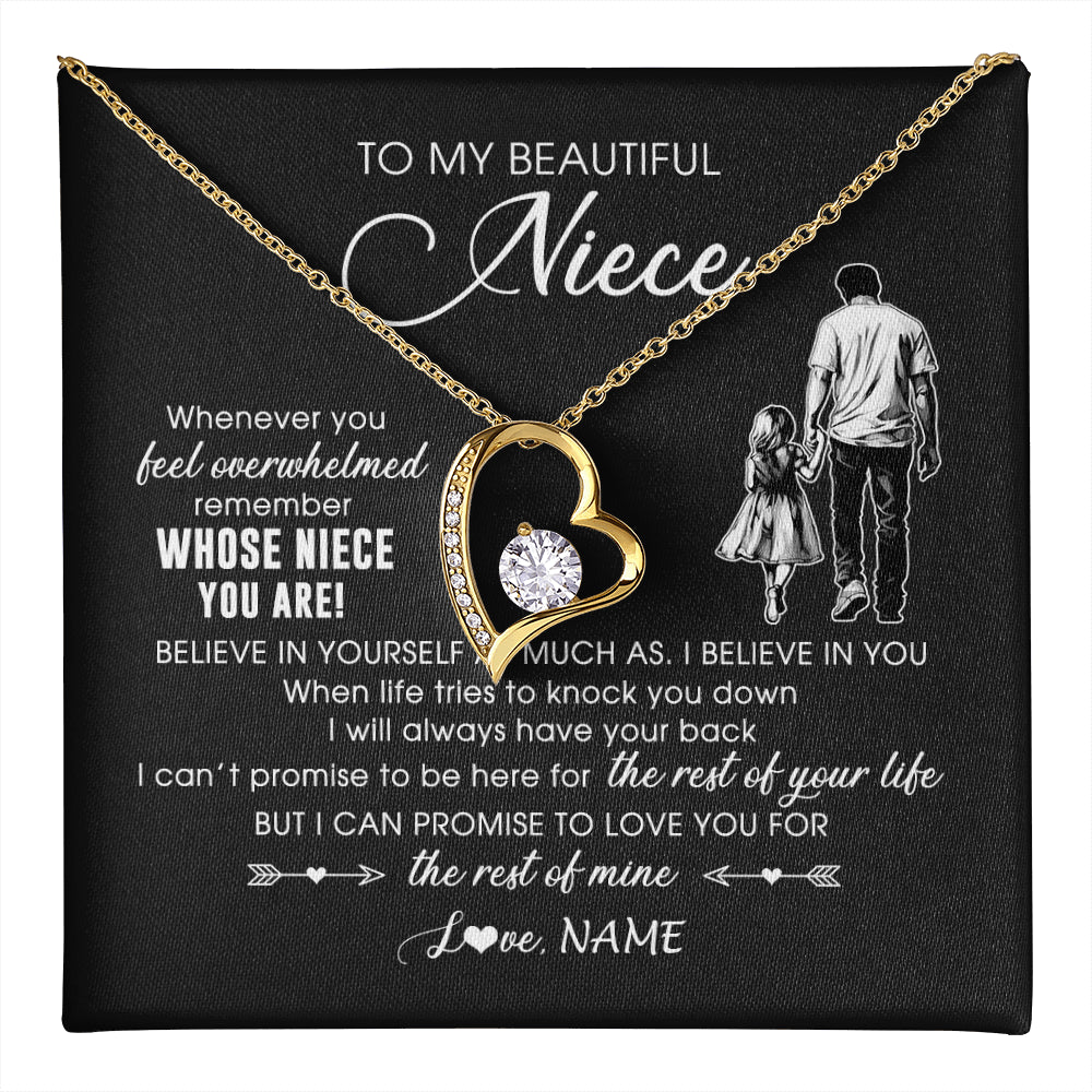 Personalized To My Niece Necklace From Uncle Whenever You Feel Overwhelmed Niece Pendant Jewelry Birthday Christmas Customized Message Card