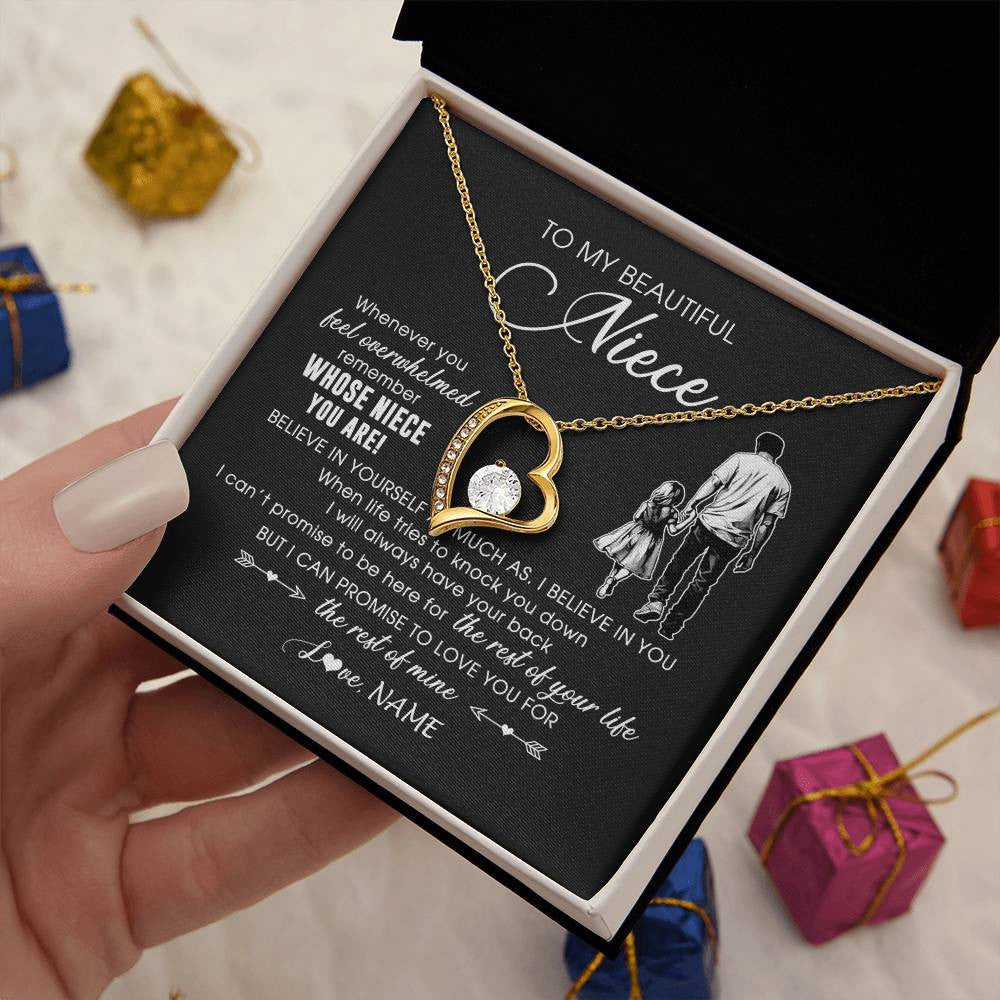 Personalized To My Niece Necklace From Uncle Whenever You Feel Overwhelmed Niece Pendant Jewelry Birthday Christmas Customized Message Card