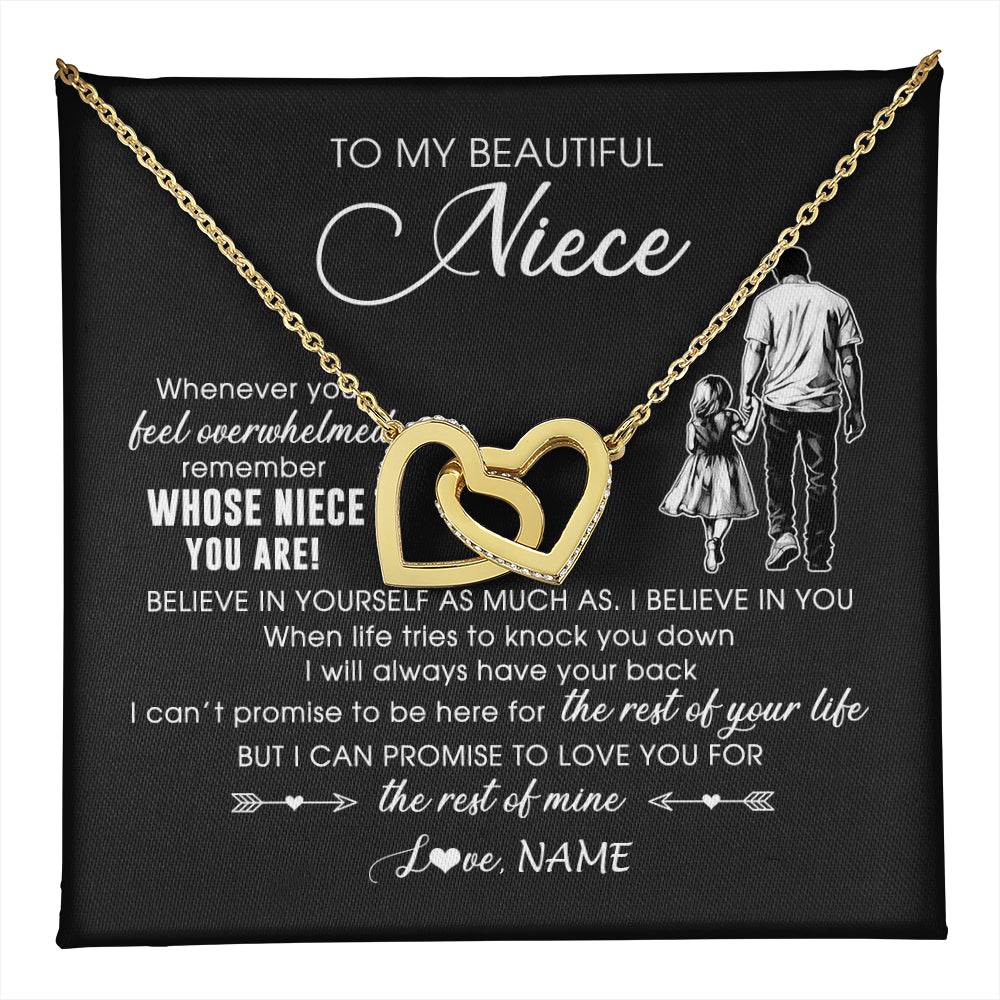 Personalized To My Niece Necklace From Uncle Whenever You Feel Overwhelmed Niece Pendant Jewelry Birthday Christmas Customized Message Card
