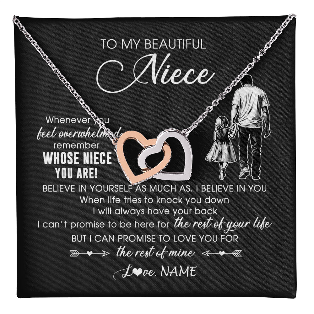 Personalized To My Niece Necklace From Uncle Whenever You Feel Overwhelmed Niece Pendant Jewelry Birthday Christmas Customized Message Card