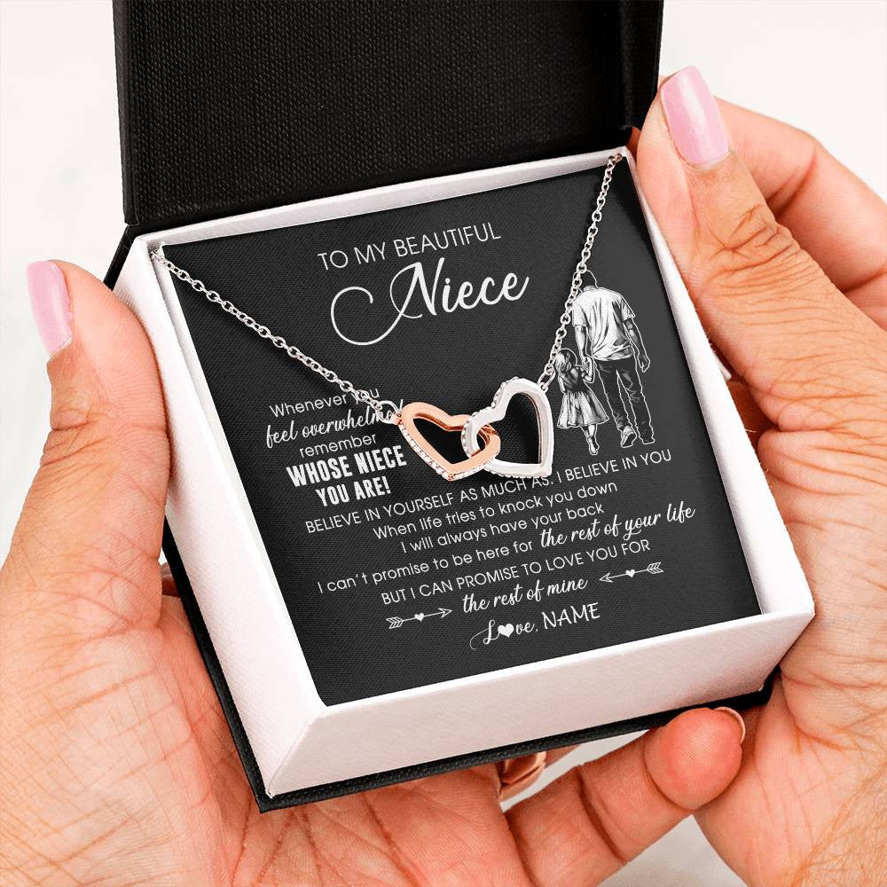 Personalized To My Niece Necklace From Uncle Whenever You Feel Overwhelmed Niece Pendant Jewelry Birthday Christmas Customized Message Card