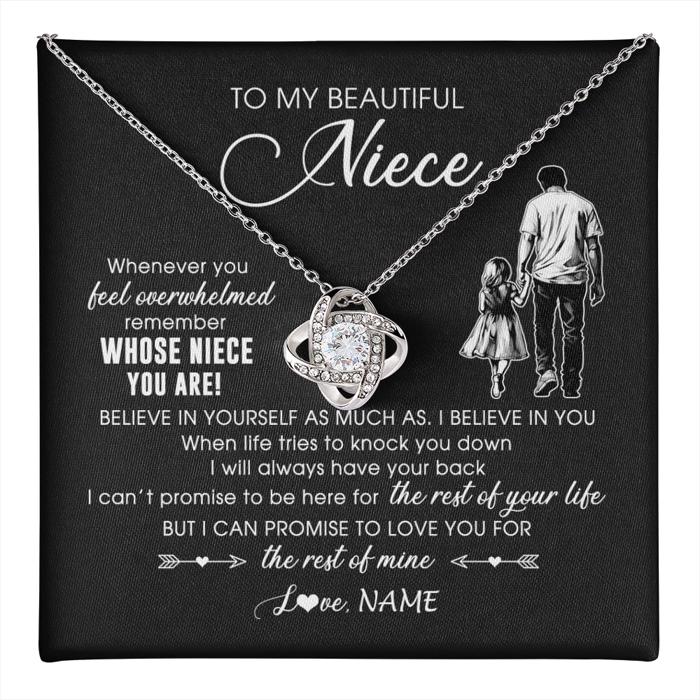 Personalized To My Niece Necklace From Uncle Whenever You Feel Overwhelmed Niece Pendant Jewelry Birthday Christmas Customized Message Card