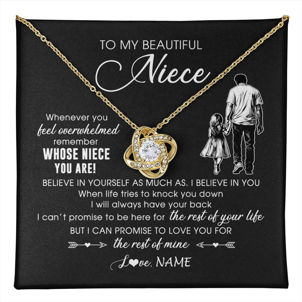 Personalized To My Niece Necklace From Uncle Whenever You Feel Overwhelmed Niece Pendant Jewelry Birthday Christmas Customized Message Card