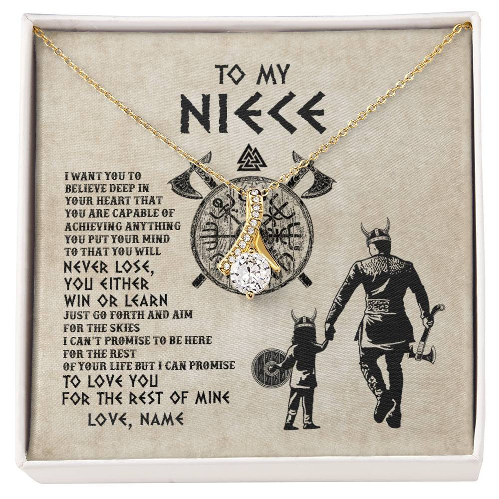 Personalized To My Niece Necklace From Uncle You Will Never Lose Viking Niece Birthday Graduation Thanksgiving Valentines Christmas Customized Message Card
